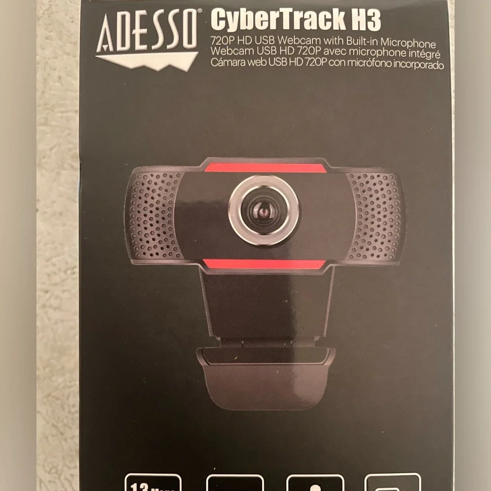 Adesso CyberTrack H3 HD (desktop webcam features 720p HD video) NEW
